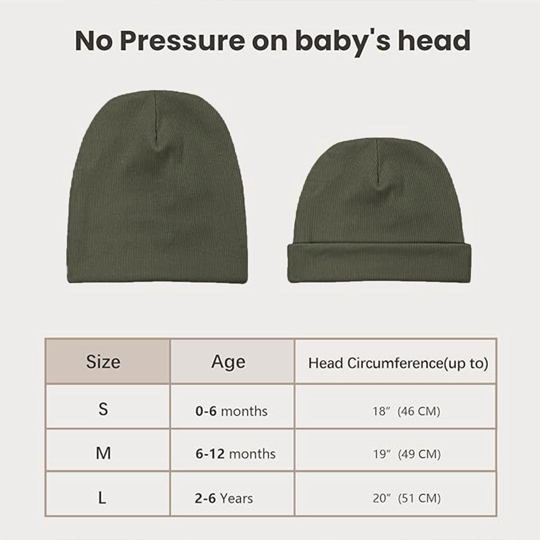 Konssy 6 Pack Baby Beanie Hats for Newborn Infant Girls Boys, 6-24 Months - Grey - image 4