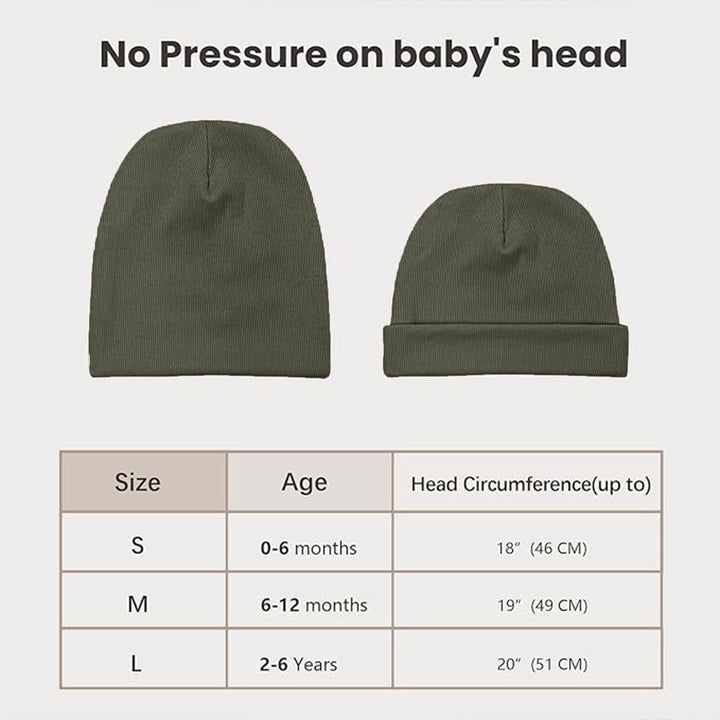 Konssy 6 Pack Baby Beanie Hats for Newborn Infant Girls Boys, 6-24 Months - Grey - image 4