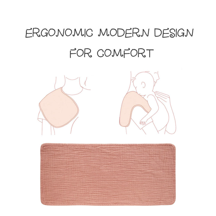 Konssy 6-Pack Thick Muslin Baby Burp Cloths, 6-Layer Ultra Soft Cotton - Beige - image 2