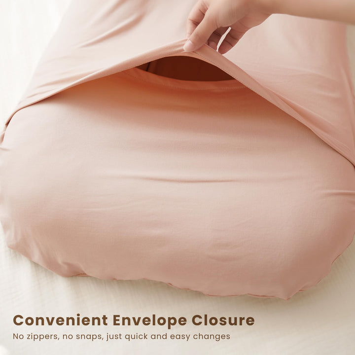 Konssy 2 Pack Baby Lounger Cover, Stretchy Infant Slipcover, Covers Only - Pink Spring,Pink - image 3