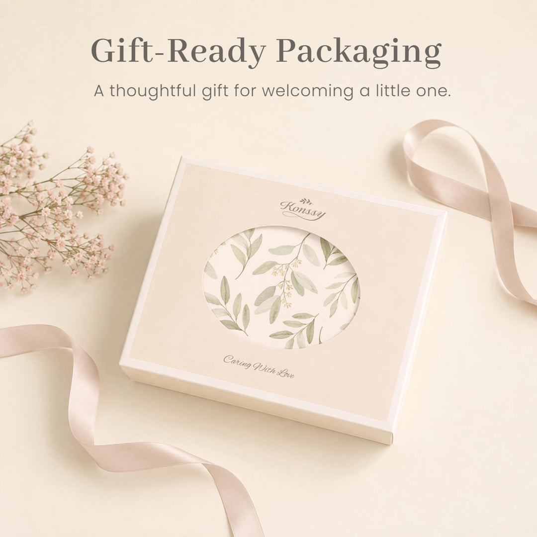 Konssy 2-Pack Stretchy Swaddle Blankets, Baby Receiving Blankets, 41"x41" - Green, Garden Sage - image 8