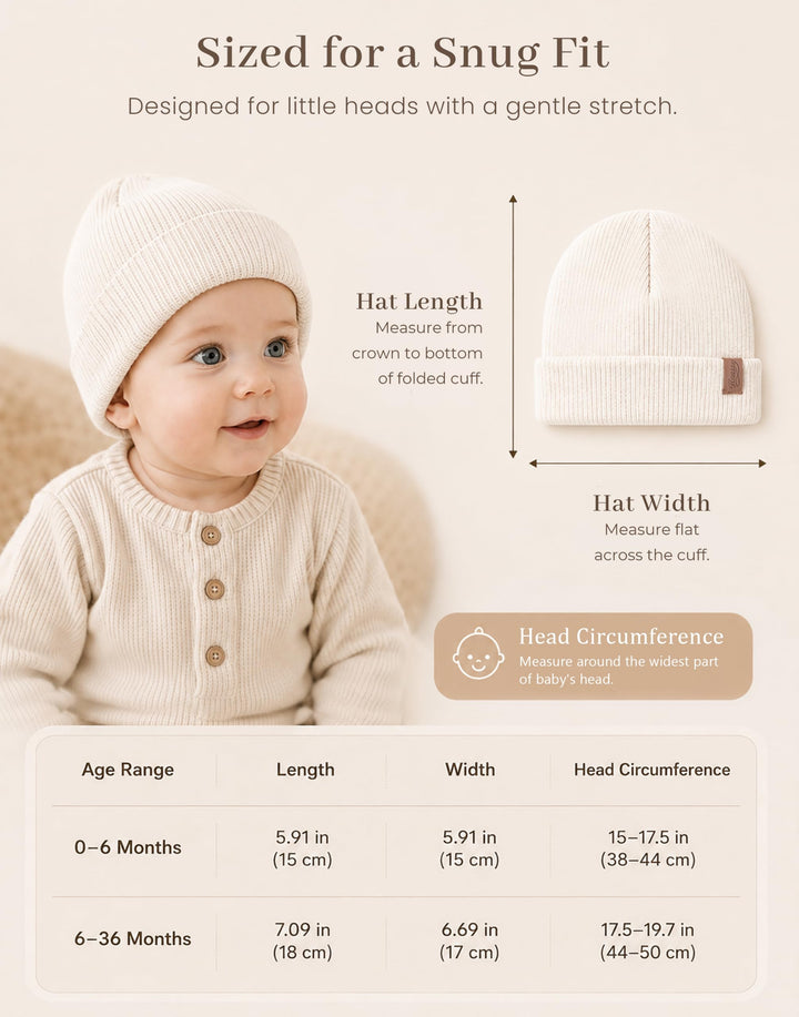 Konssy 4-Pack Baby Beanie Winter Hat for Newborn Infant Boy Girl 0-6 Months - Navy - image 4