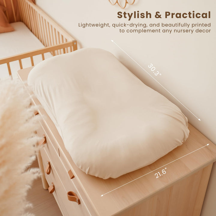 Konssy 2 Pack Baby Lounger Cover, Stretchy Infant Slipcover, Covers Only - Clay,Beige - image 5
