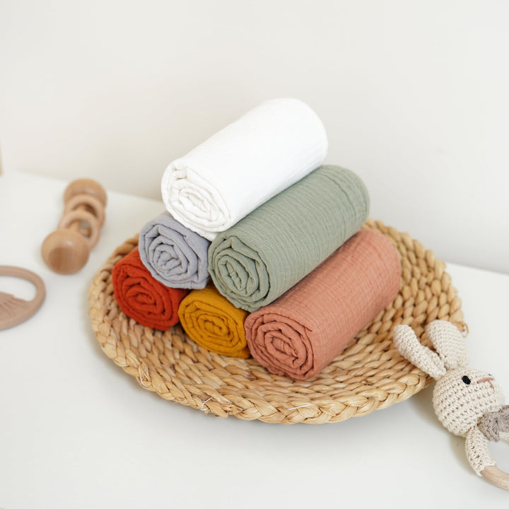 Konssy 6 Pack Large Muslin Baby Burp Cloths and Burp Rags Set for Newborn - Dagebu-Yidai-New - image 5