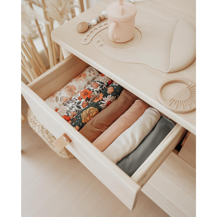 Konssy Baby Blanket & Headband Set, 32 x 32 Inch Swaddle Receiving Blanket - Baihuahui-Baotan-New - image 6