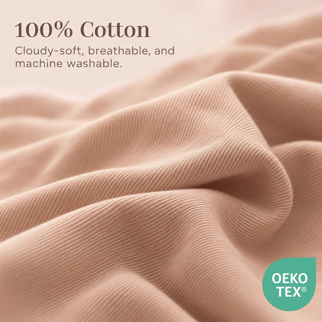 Konssy 100% Cotton Baby Lounger Cover Fits DockATot Deluxe+, Cover Only - Coffee Check - image 3