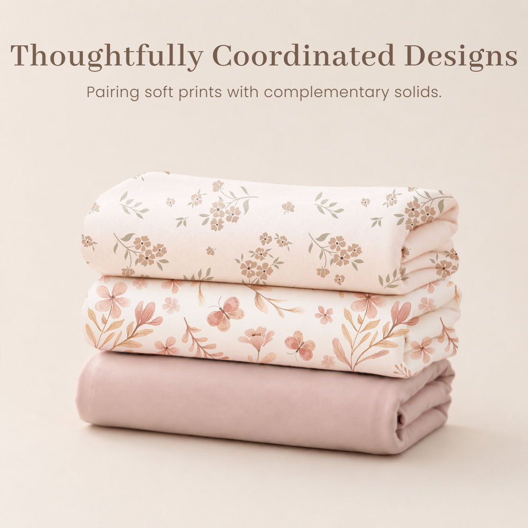 Konssy 4-Piece Newborn Swaddle Set, Stretchy Swaddle Blankets & Headbands/41"x41", Buttery-Soft & Stretchy, for Swaddling, Photos & Everyday Cuddles, Newborn Essentials