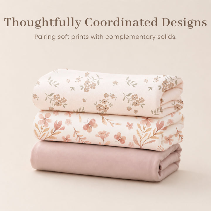 Konssy 4-Piece Newborn Swaddle Set, Stretchy Swaddle Blankets & Headbands/41"x41", Buttery-Soft & Stretchy, for Swaddling, Photos & Everyday Cuddles, Newborn Essentials