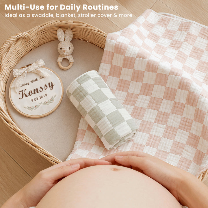 Konssy Baby Blankets for Girls Boys, Crib Blanket for Baby Infant Toddler, Super Soft and Lightweight Nursery Blankets