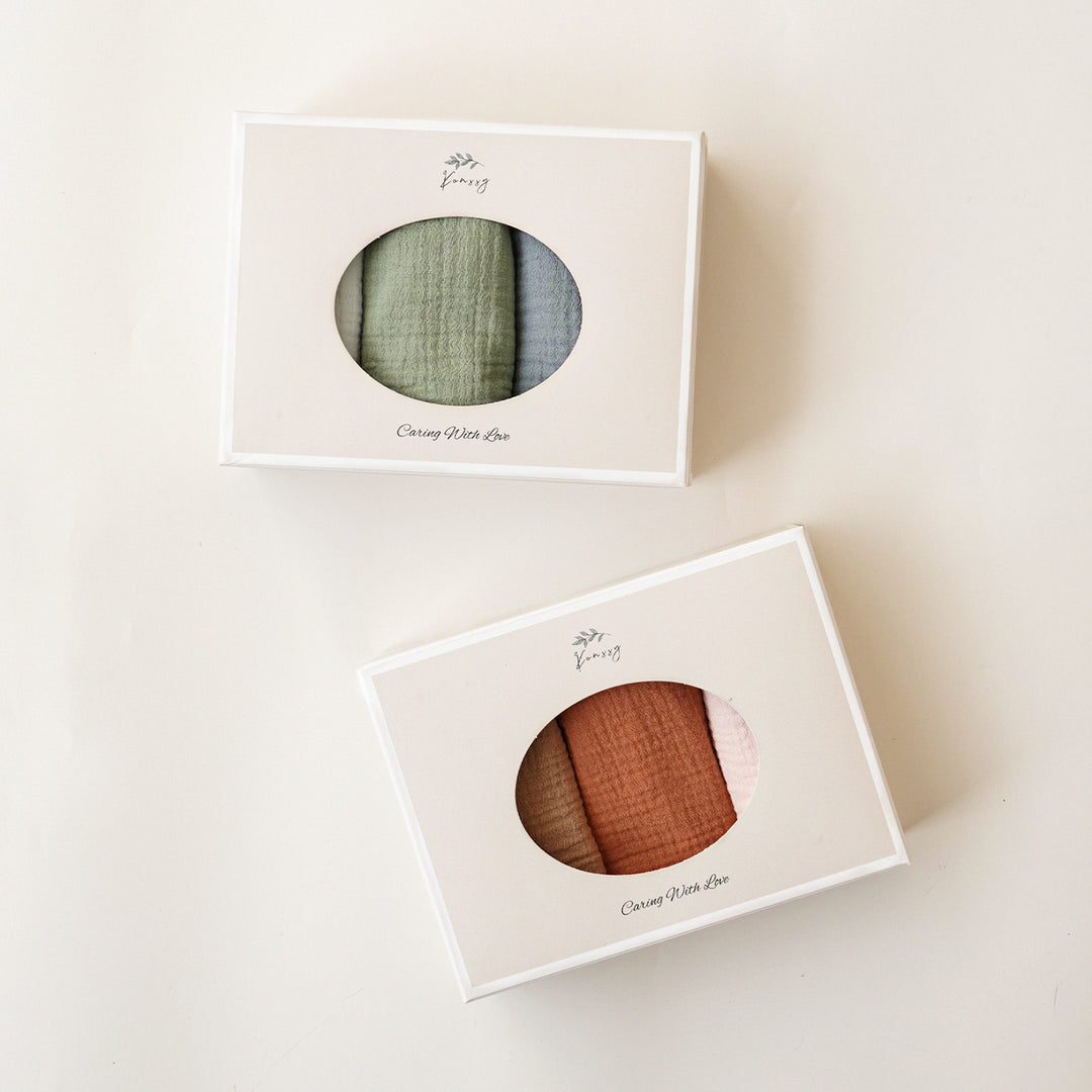 Konssy 10-Pack Muslin Baby Bibs, Soft Cotton Bandana Bibs for Drooling & Teething