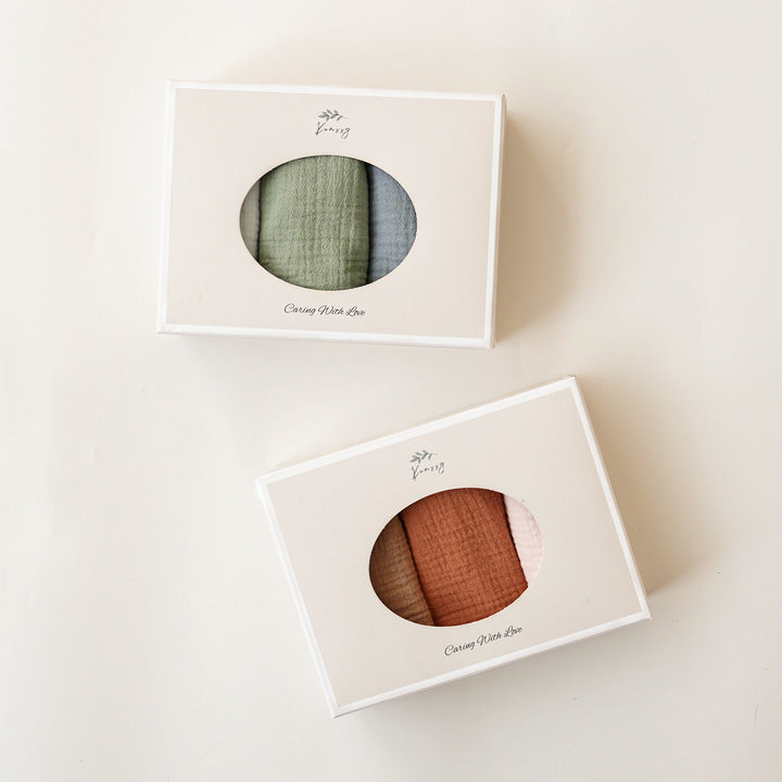 Konssy 10-Pack Muslin Baby Bibs, Soft Cotton Bandana Bibs for Drooling & Teething