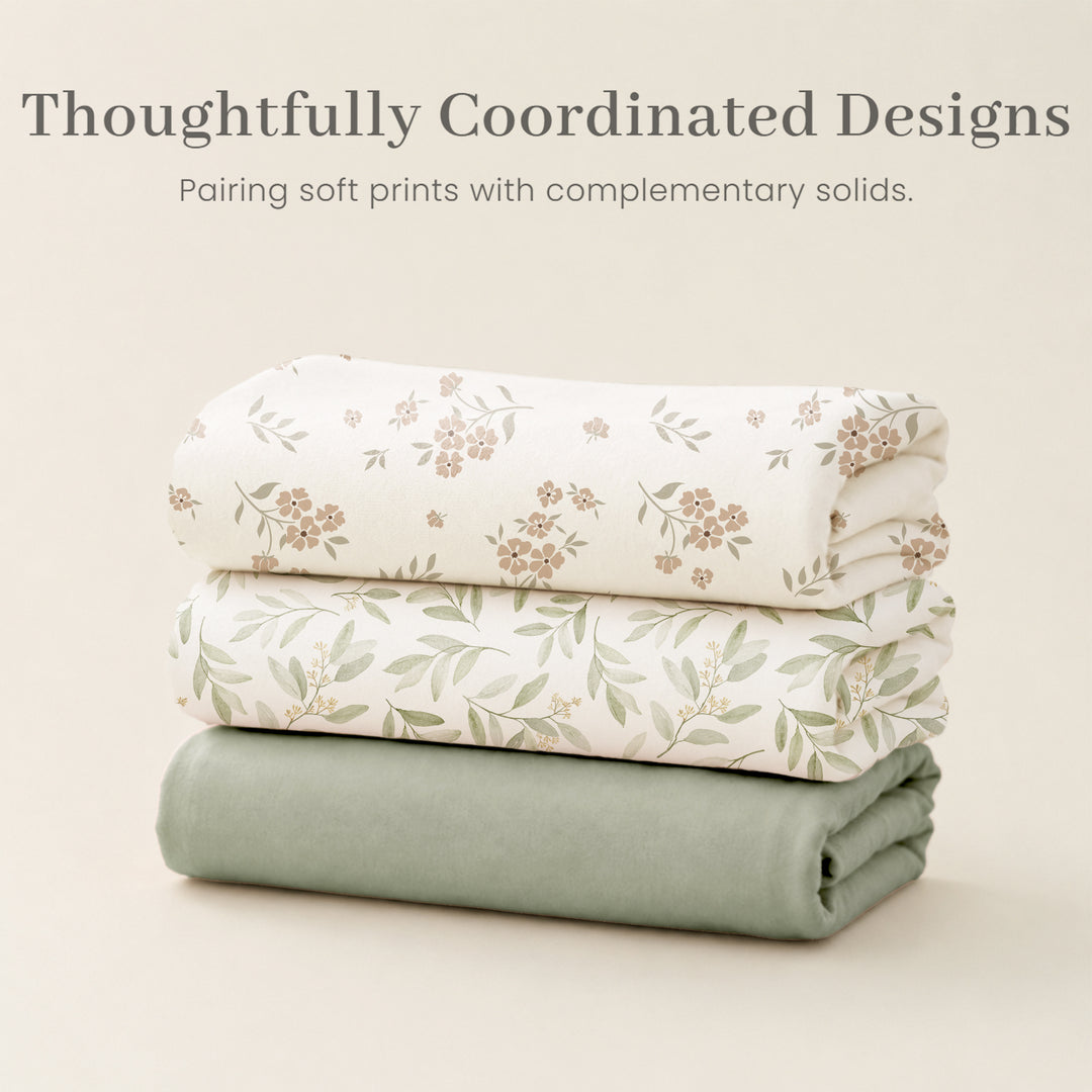 Konssy 4-Piece Newborn Swaddle Set, Stretchy Swaddle Blankets & Headbands/41"x41", Buttery-Soft & Stretchy, for Swaddling, Photos & Everyday Cuddles, Newborn Essentials