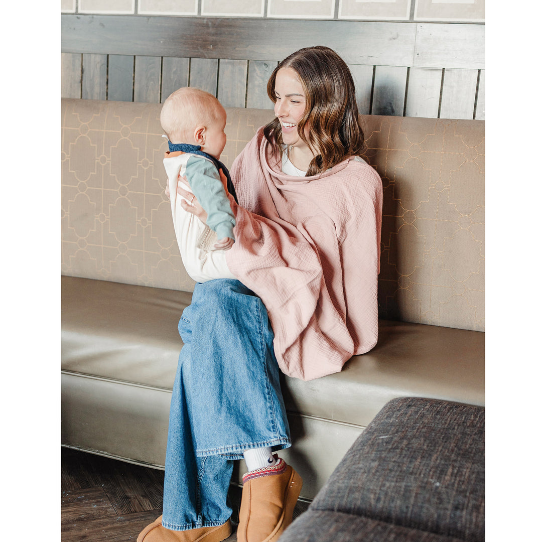 Konssy 2-Pack Muslin Nursing Cover Up for Breastfeeding Moms