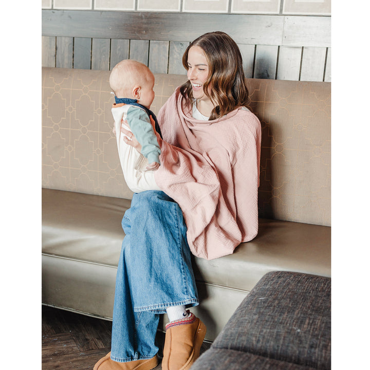 Konssy 2-Pack Muslin Nursing Cover Up for Breastfeeding Moms