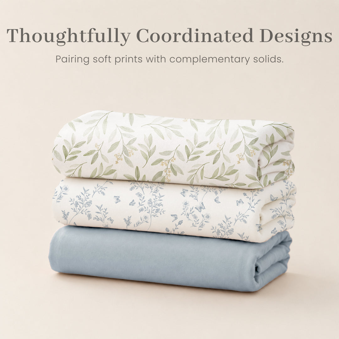 Konssy 4-Piece Newborn Swaddle Set, Stretchy Swaddle Blankets & Headbands/41"x41", Buttery-Soft & Stretchy, for Swaddling, Photos & Everyday Cuddles, Newborn Essentials