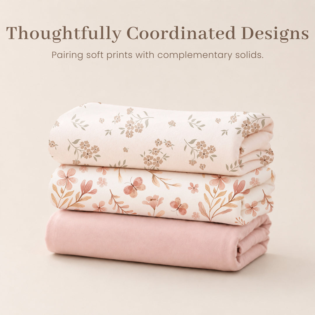 Konssy 4-Piece Newborn Swaddle Set, Stretchy Swaddle Blankets & Headbands/41"x41", Buttery-Soft & Stretchy, for Swaddling, Photos & Everyday Cuddles, Newborn Essentials