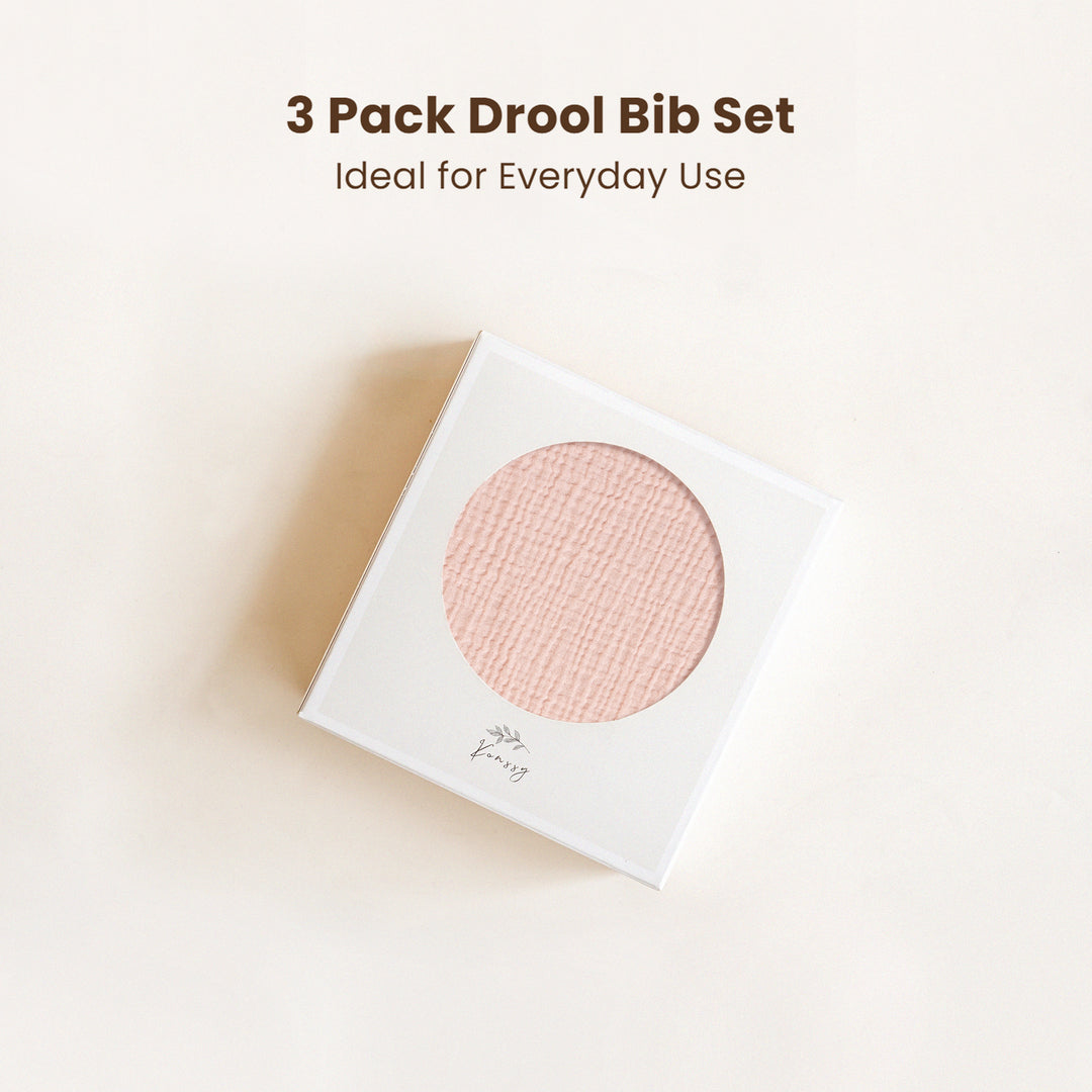 Konssy Muslin Baby Bibs for Girls – Soft 100% Cotton Drool Bibs