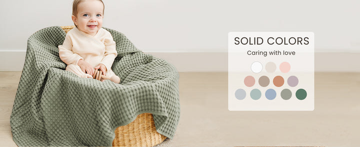 Konssy Waffle Baby Blanket for Boys & Girls, Soft Newborn Swaddle Blanket - product details 2