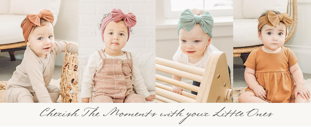 Prohouse 8 Pack Baby Bows Headbands for Girls, Newborn Nylon Headbands - product details 4
