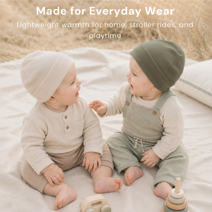 Konssy 6 Pack Baby Beanie Hats for Newborn Infant Girls Boys, 0-6 Months - Xiao-Yuanmao-2Dai-Hui-Xin - image 2