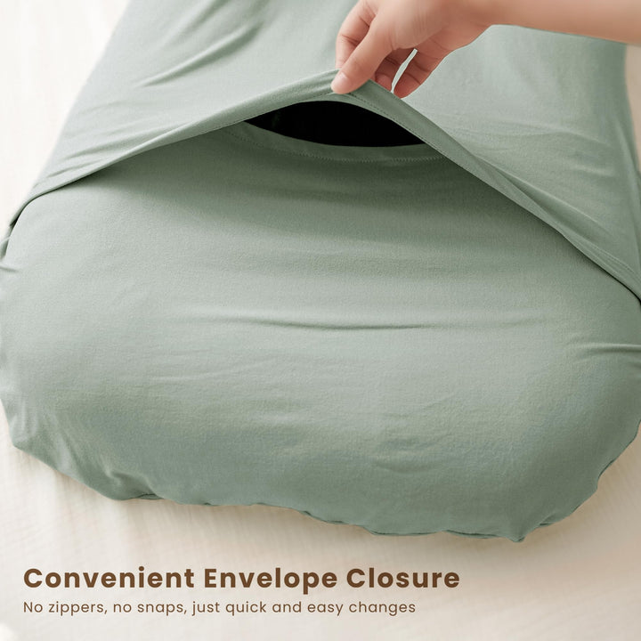 Konssy 2 Pack Baby Lounger Cover, Stretchy Infant Slipcover, Covers Only - Green Leaves,Green - image 4