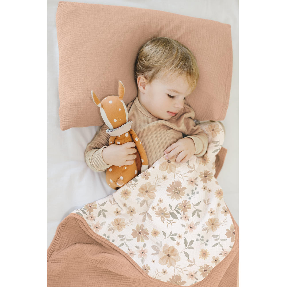 Konssy 100% Cotton Muslin Baby Blanket for Girls Boys, 40"x36"   - Flourish - image 2