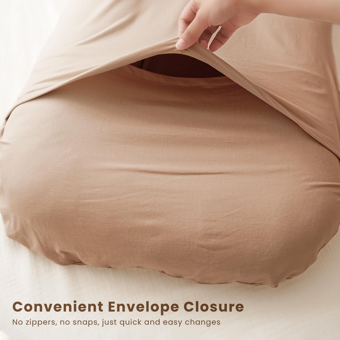 Konssy 2 Pack Baby Lounger Cover, Stretchy Infant Slipcover, Covers Only - Clay,Beige - image 4
