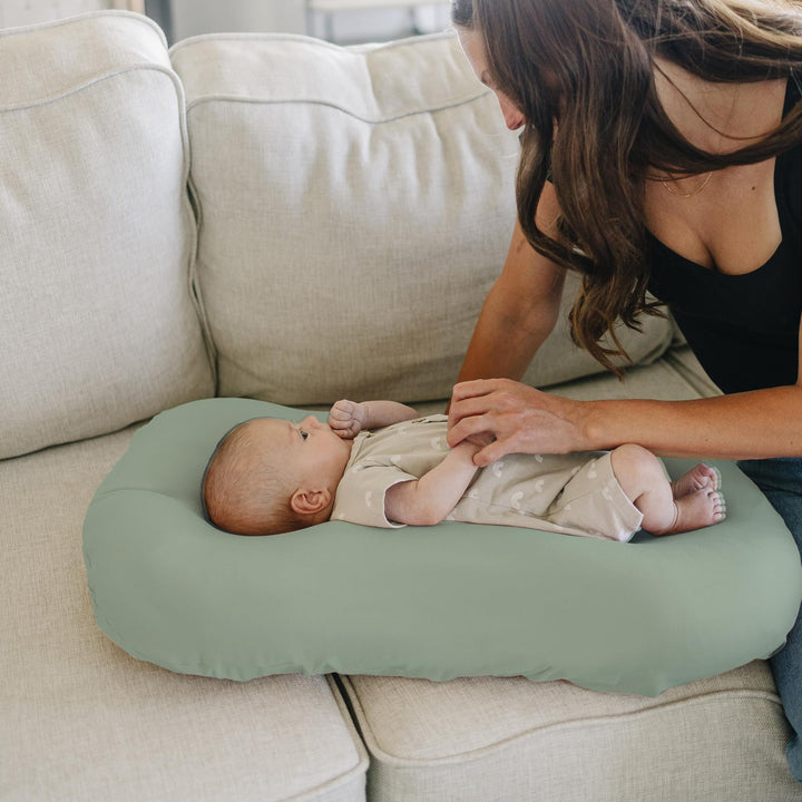 Konssy 2 Pack Baby Lounger Cover, Stretchy Infant Slipcover, Covers Only - Green Leaves,Green - image 7
