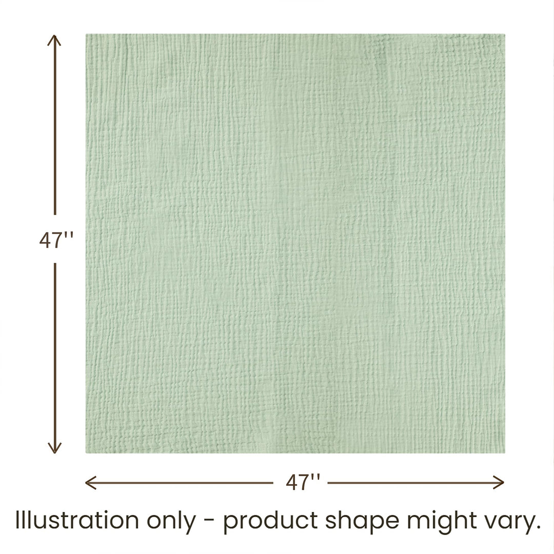 Konssy Muslin Swaddle Blankets, 100% Cotton Receiving Blankets, 47"x 47" - Woodland,sage - image 5