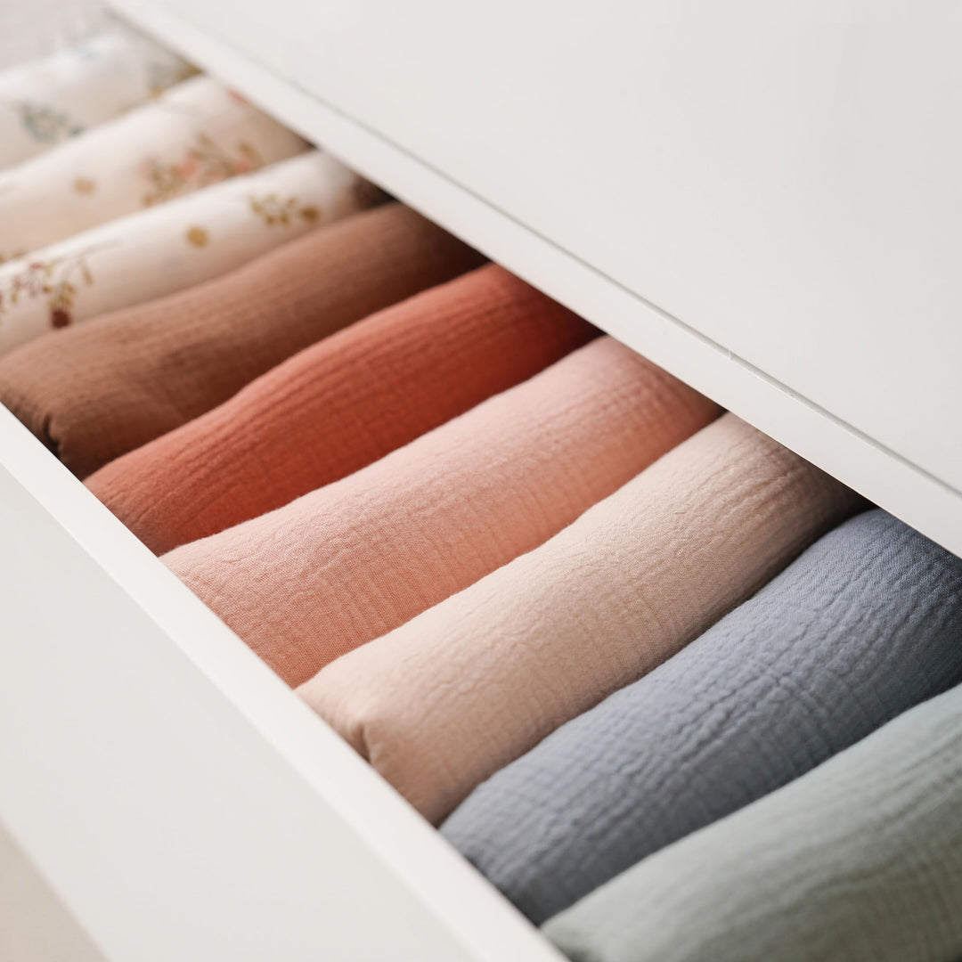 Konssy Muslin Swaddle Blankets, 100% Cotton Receiving Blankets, 47"x 47" - Blossom,cream - image 6