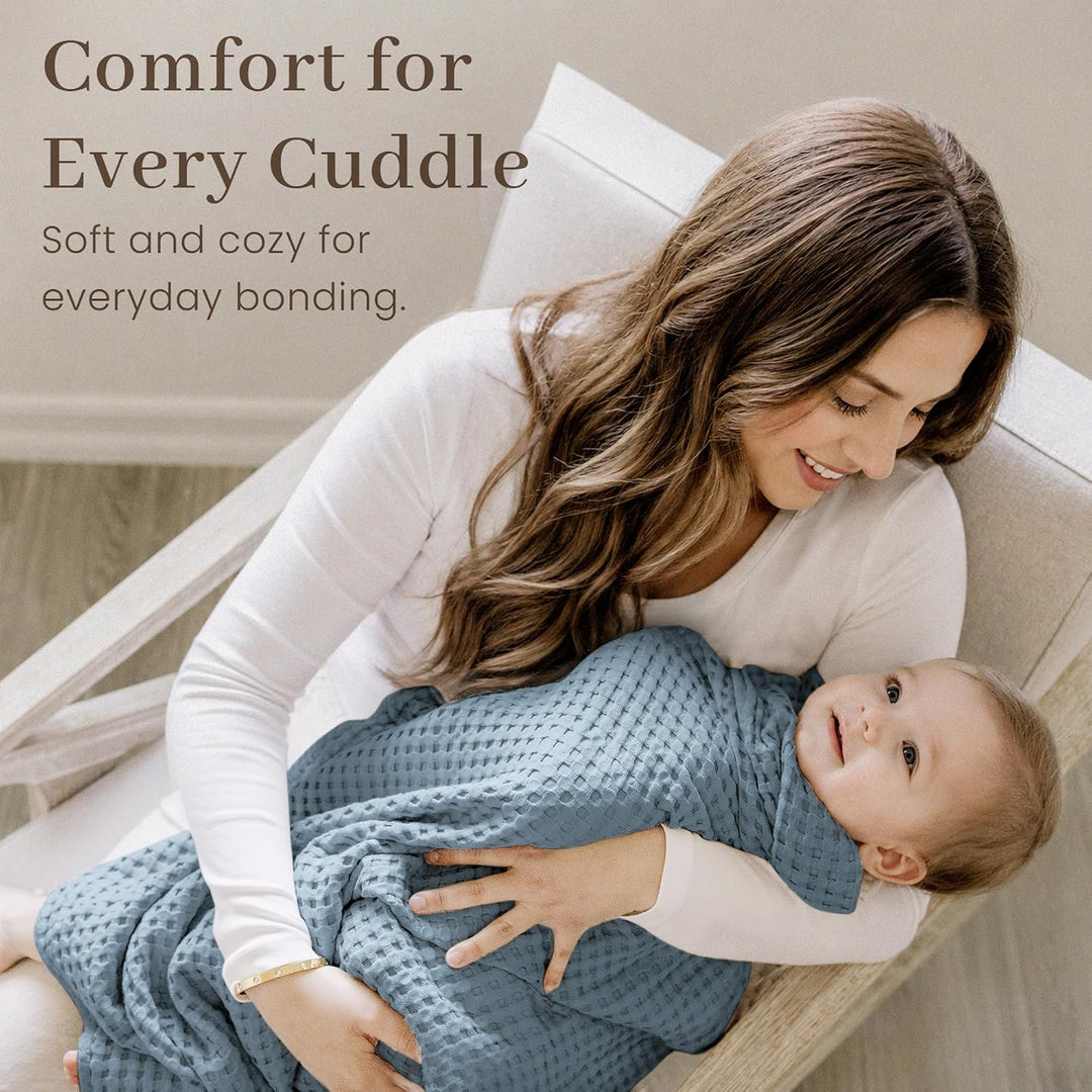 Konssy Waffle Baby Blanket for Boys & Girls, Softer Newborn Swaddle Blanket/2026 Upgraded Waffle Knit, Cozy Crib Blanket for Nursery, Stroller & Toddler Bed, Machine Washable, 43" x 43"