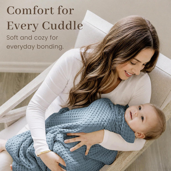 Konssy Waffle Baby Blanket for Boys & Girls, Softer Newborn Swaddle Blanket/2026 Upgraded Waffle Knit, Cozy Crib Blanket for Nursery, Stroller & Toddler Bed, Machine Washable, 43" x 43"