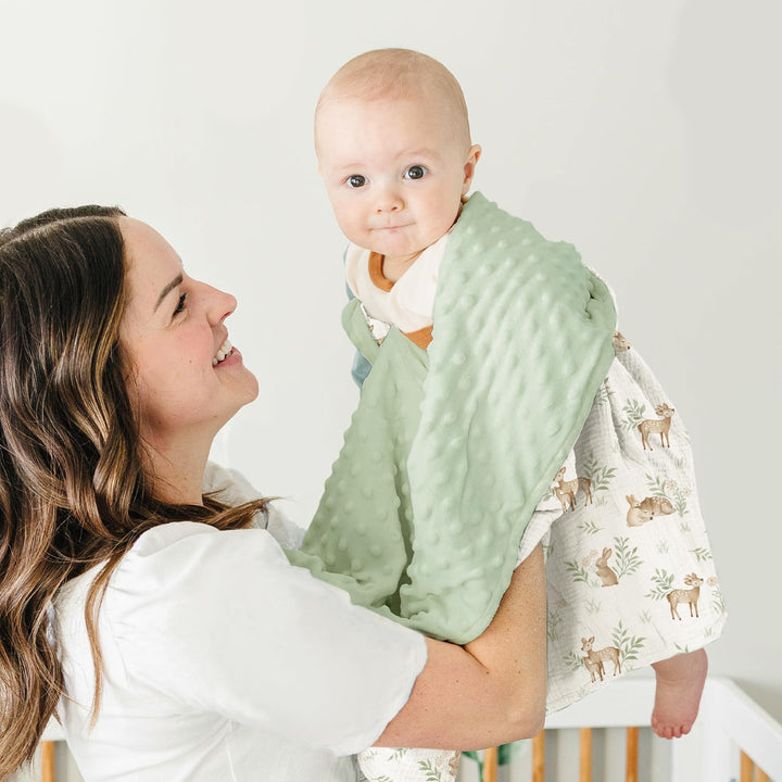 Konssy Soft Muslin Baby Blanket for Unisex Boys & Girls, 30 x 40 Inch - Woodland - image 3