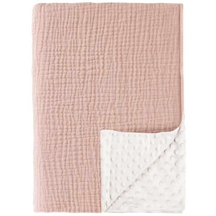 Konssy Soft Muslin Baby Blanket for Unisex Boys & Girls, 30 x 40 Inch - Pink - image 1