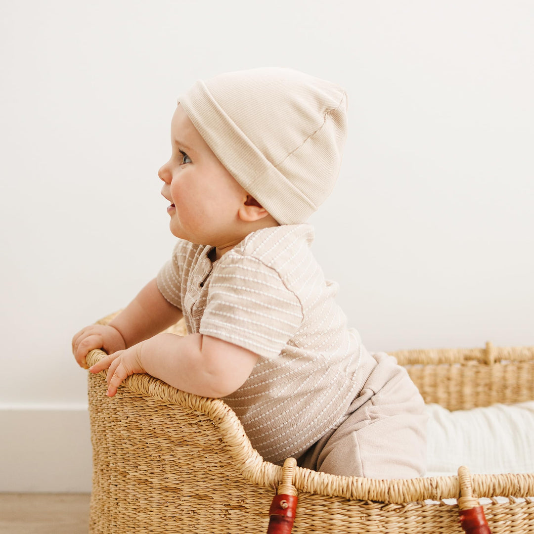 Konssy 6 Pack Baby Beanie Hats for Newborn Infant Girls Boys, 6-24 Months - Yuanmao-3Dai-Xin - image 2
