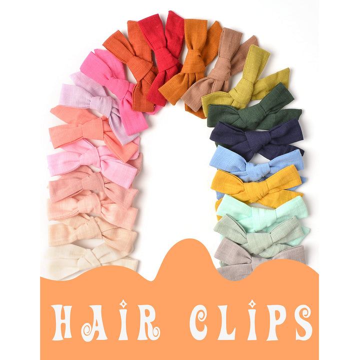 Prohouse 40 Pcs Toddler Hair Bows for Girls, Alligator Clip Bows Set - Bright - image 7