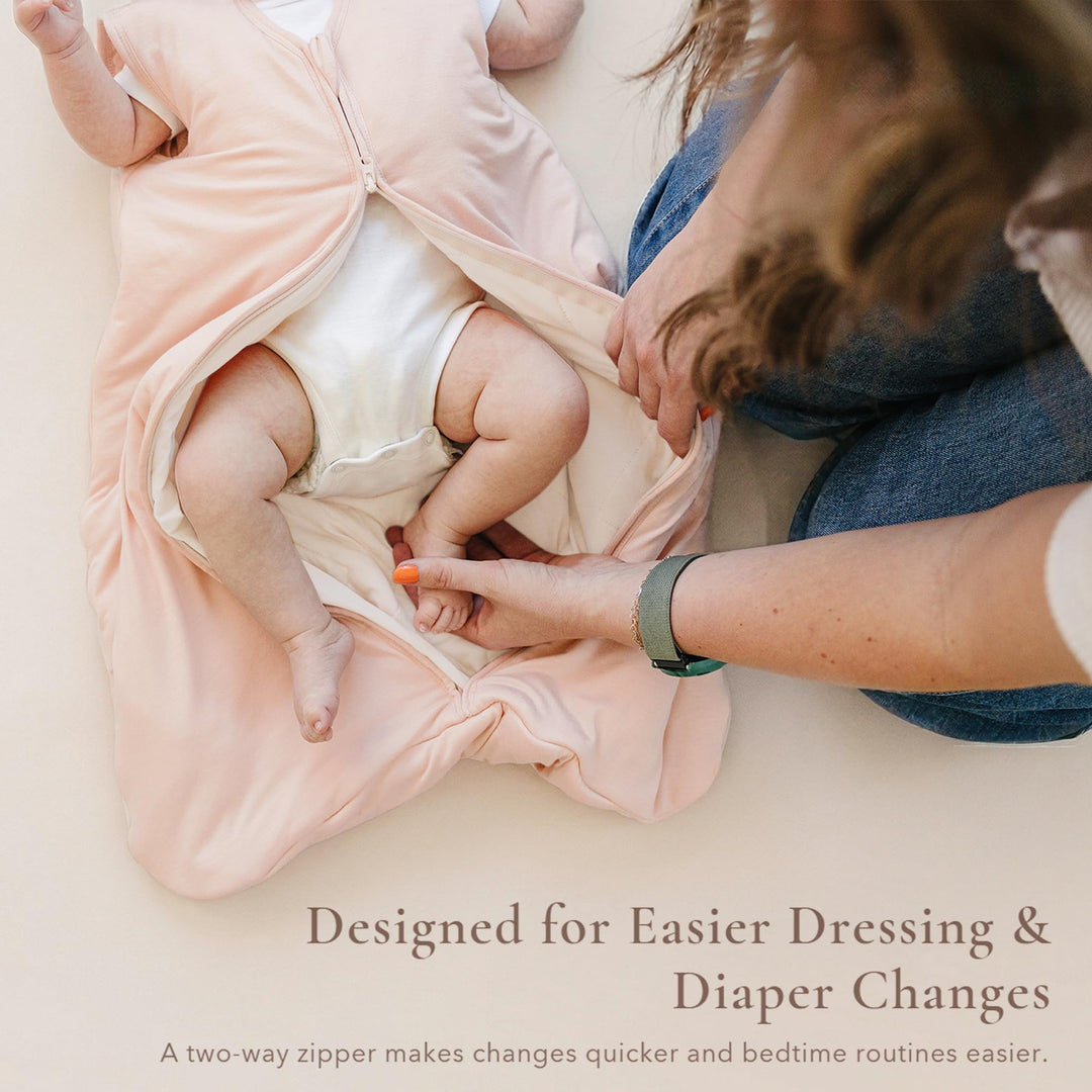 Konssy Rayon Made from Bamboo Baby Sleep Sack 0-6 Months, 1.0 TOG - Pink - image 3