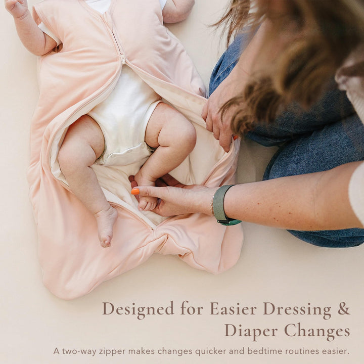 Konssy Rayon Made from Bamboo Baby Sleep Sack 0-6 Months, 1.0 TOG - Pink - image 3