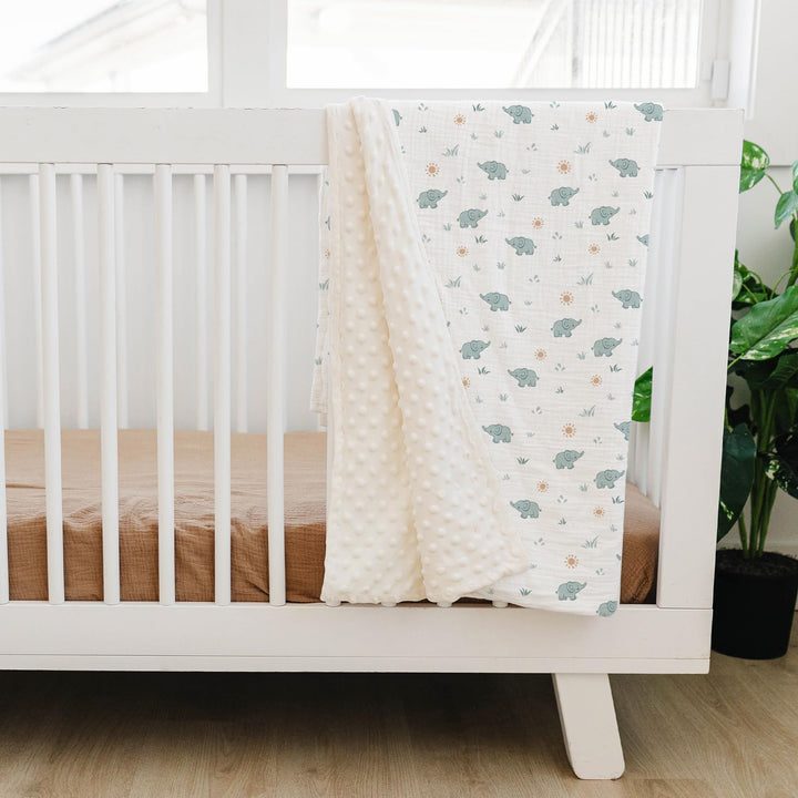 Konssy Soft Muslin Baby Blanket for Unisex Boys & Girls, 30 x 40 Inch - Elephant - image 5