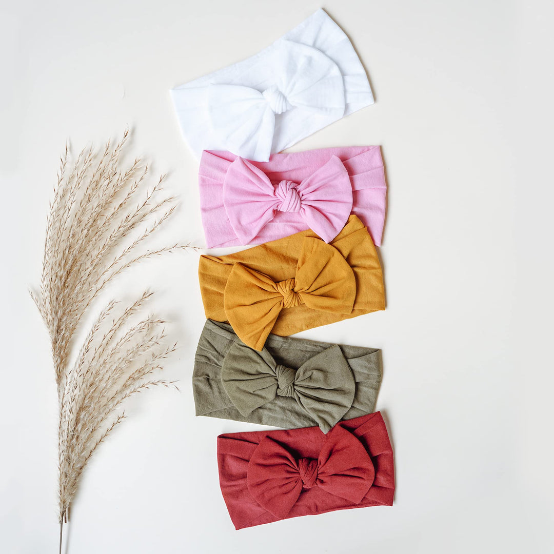 Prohouse 20 Pcs Baby Girl Bows and Headbands, Elastics Nylon Hairbands - Guangban-20Se-4dai-New - image 6