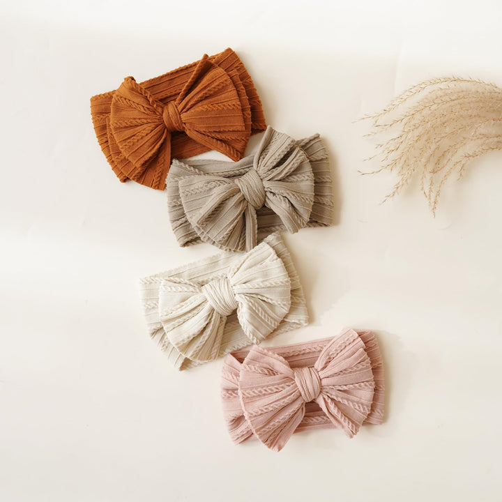 Prohouse 8 Pack Baby Bows Headbands for Girls, Newborn Nylon Headbands - Pink - image 4