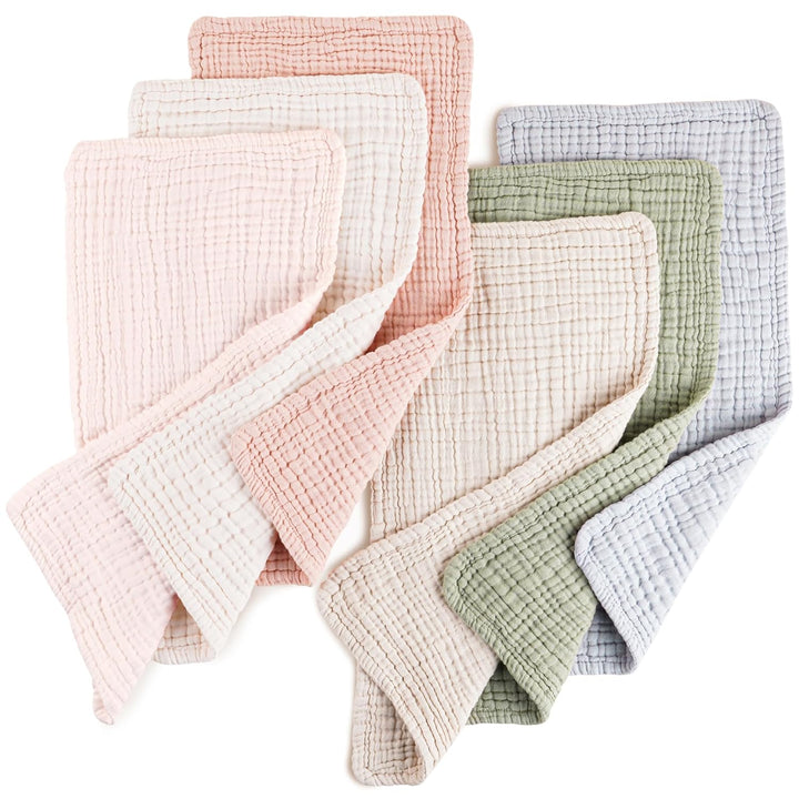 Muslin Baby Burp Cloths Sets 6 Pack