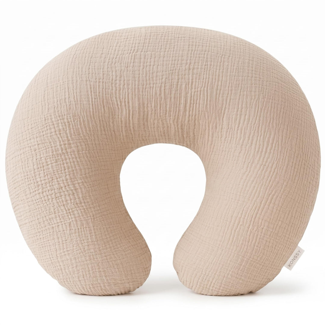 Konssy Muslin Nursing Pillow Covers, Soft Cover for Breastfeeding Pillows - Wheat - image 1