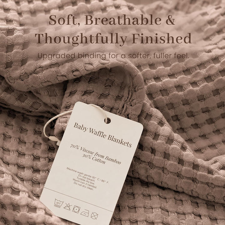 Konssy Waffle Baby Blanket for Boys & Girls, Softer Newborn Swaddle Blanket/2026 Upgraded Waffle Knit, Cozy Crib Blanket for Nursery, Stroller & Toddler Bed, Machine Washable, 43" x 43"