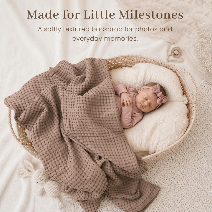 Konssy Waffle Baby Blanket for Boys & Girls, Softer Newborn Swaddle Blanket/2026 Upgraded Waffle Knit, Cozy Crib Blanket for Nursery, Stroller & Toddler Bed, Machine Washable, 43" x 43"