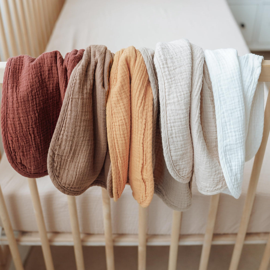 Konssy 6 Pack Large Muslin Baby Burp Cloths and Burp Rags Set for Newborn - Earthy Nature - image 7