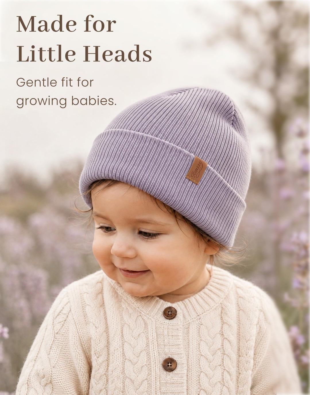 Konssy 4-Pack Baby Beanie Winter Hat for Newborn Infant Boy Girl 0-6 Months - Purple - image 7