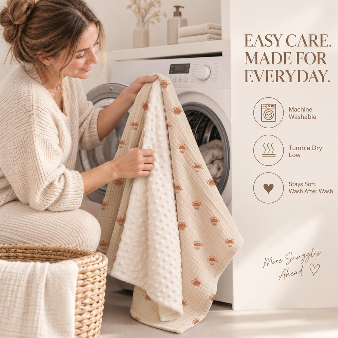 Konssy Soft Muslin Baby Blanket for Unisex Boys & Girls, 30 x 40 Inch - Afterglow - image 7