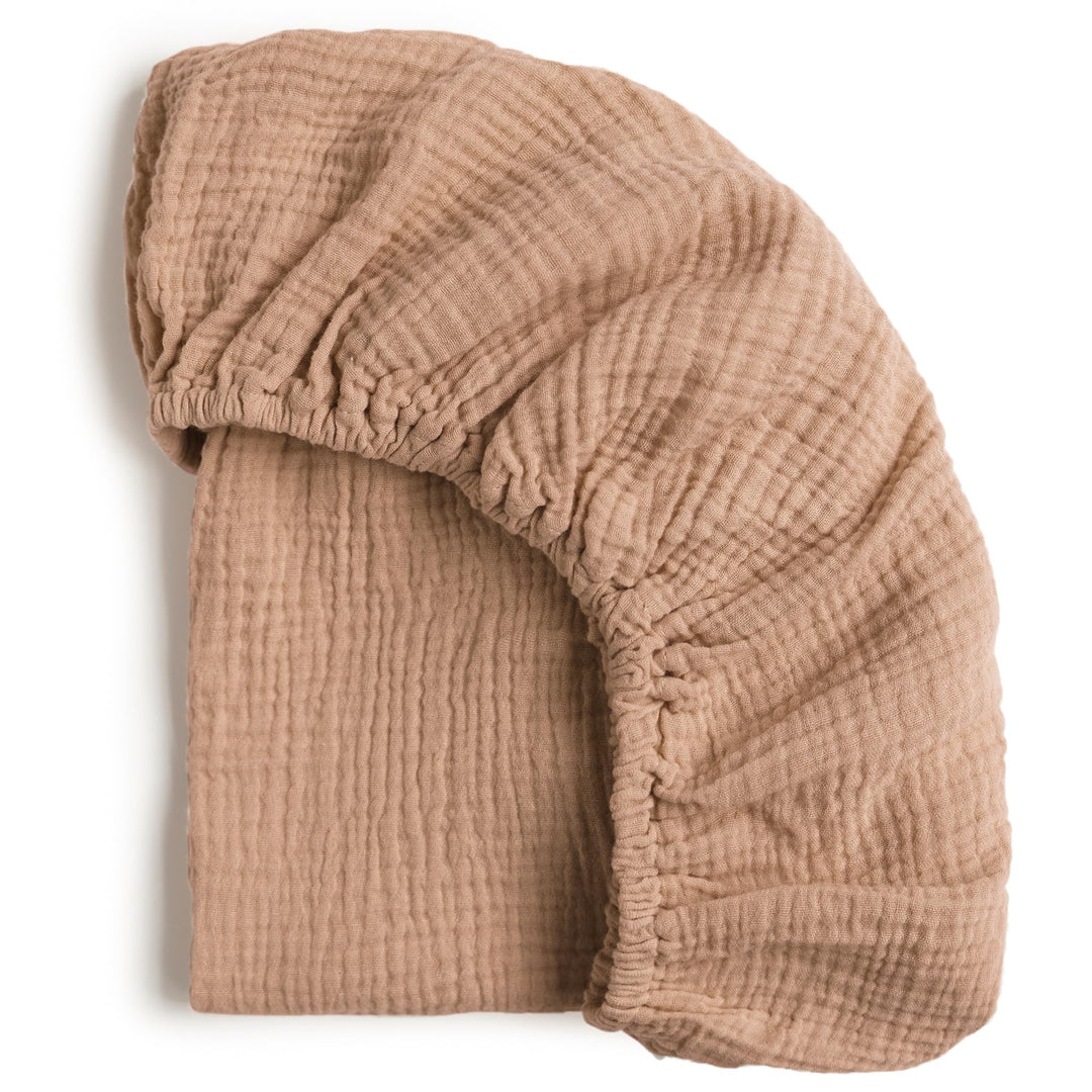 Konssy 2 Pack Muslin Bassinet Sheets for Baby Girls Boys, 32"x16" - Toffee, Flourish - image 7