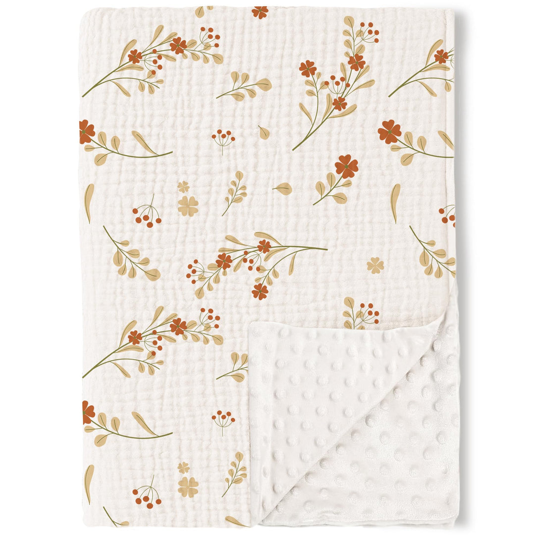 Konssy Soft Muslin Baby Blanket for Unisex Boys & Girls, 30 x 40 Inch - Posy - image 1